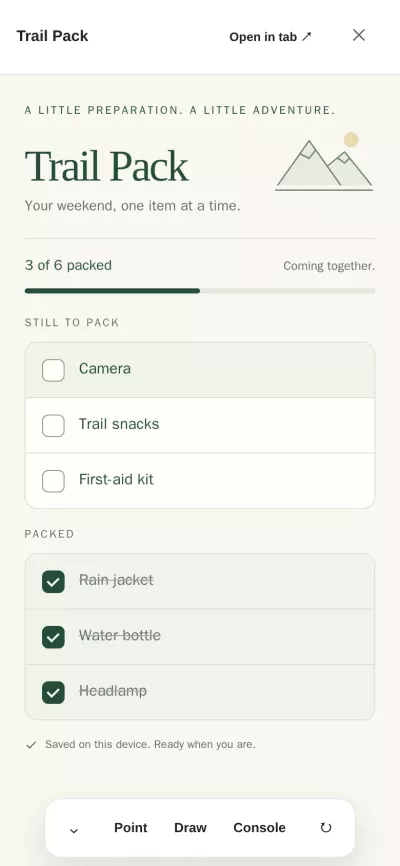 Bivy screenshot