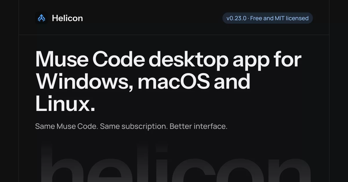 Helicon screenshot 1