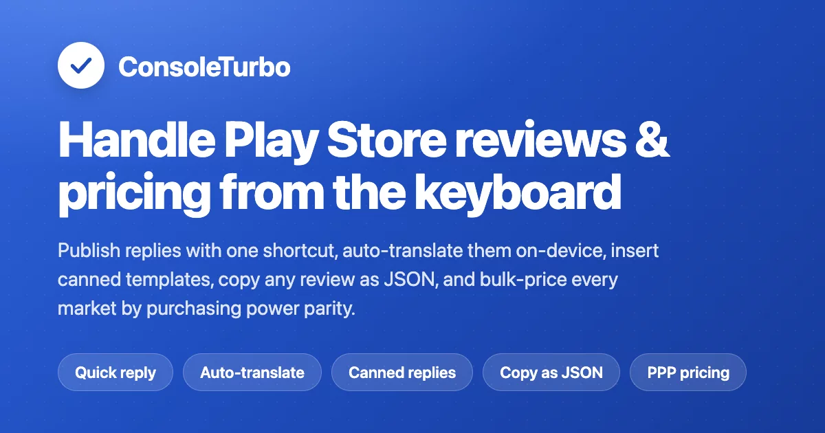 Play Console Utils screenshot 1